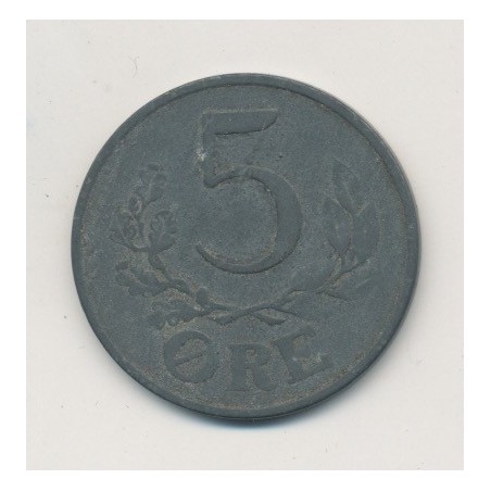 Danemark - 5 Ore - 1945