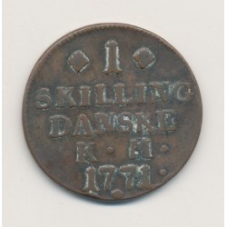 Danemark - Skilling - 1771 KM - Christian VII