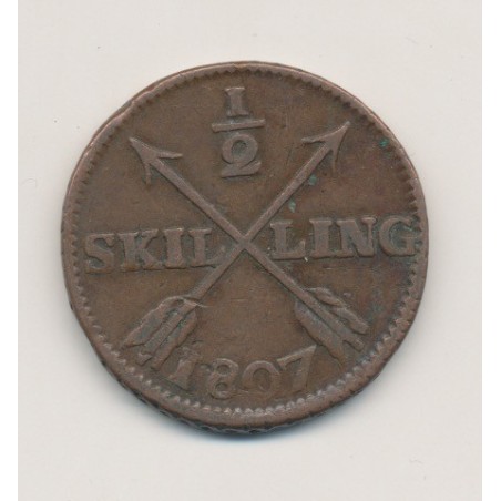 Suède - 1/2 Skilling - 1807