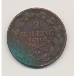 Suède - 2 Skilling - 1837 2