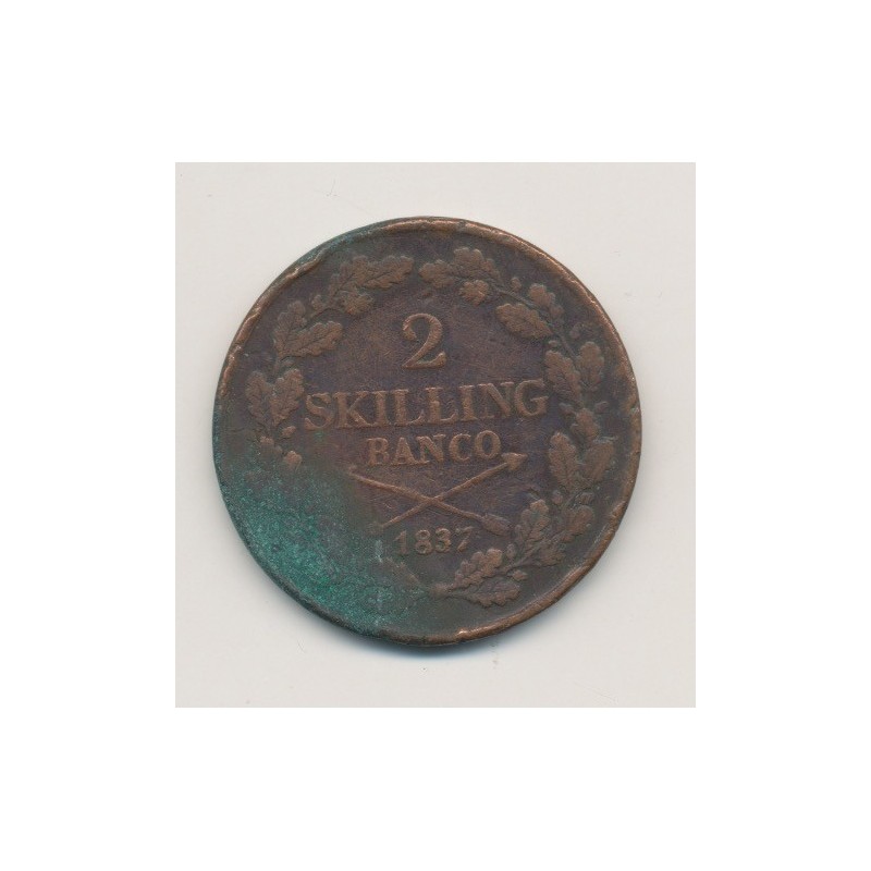 Suède - 2 Skilling - 1837