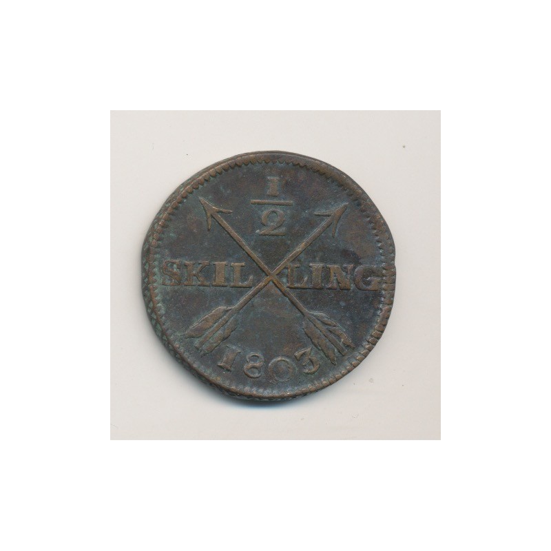 Suède - 1/2 Skilling - 1803
