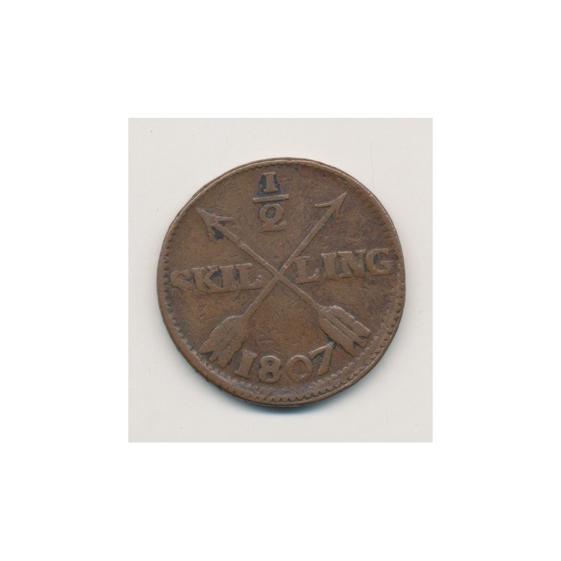 Suède - 1/2 Skilling - 1807