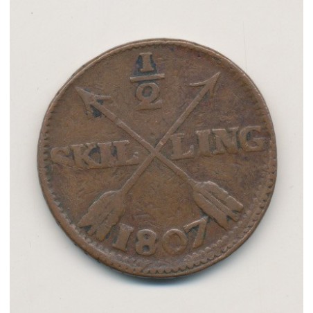 Suède - 1/2 Skilling - 1807
