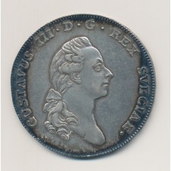 Suède - Riksdaler - 1777 OL - Gustave III