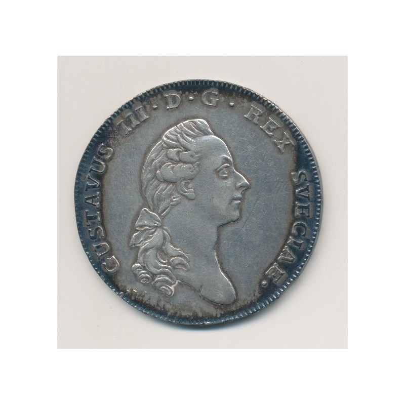 Suède - Riksdaler - 1777 OL - Gustave III