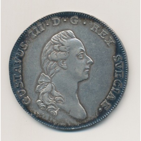 Suède - Riksdaler - 1777 OL - Gustave III