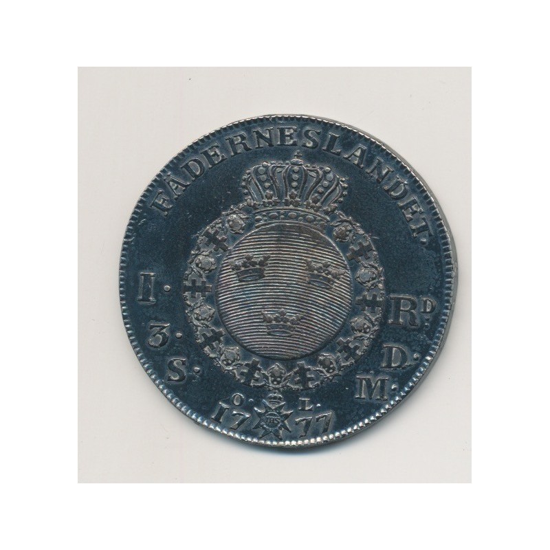 Suède - Riksdaler - 1777 OL - Gustave III