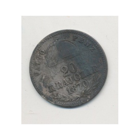 Hongrie - 20 Krajczar - 1870 - François Joseph I