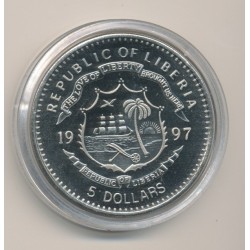 Libéria - 5 Dollars - 1997 - zèbre 2