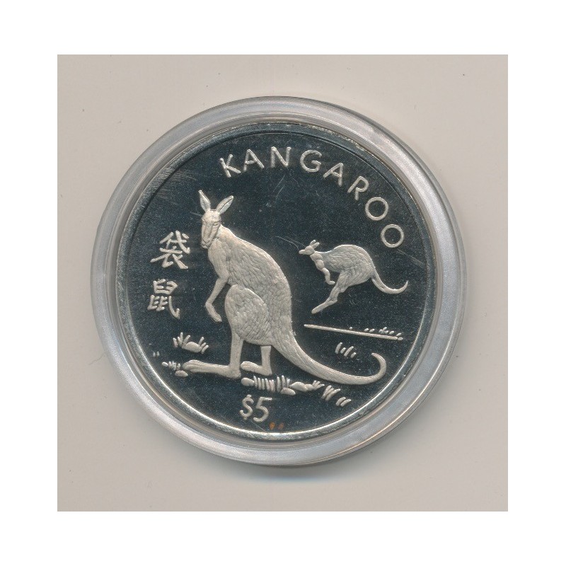 Libéria - 5 Dollars - 1997 - kangourou