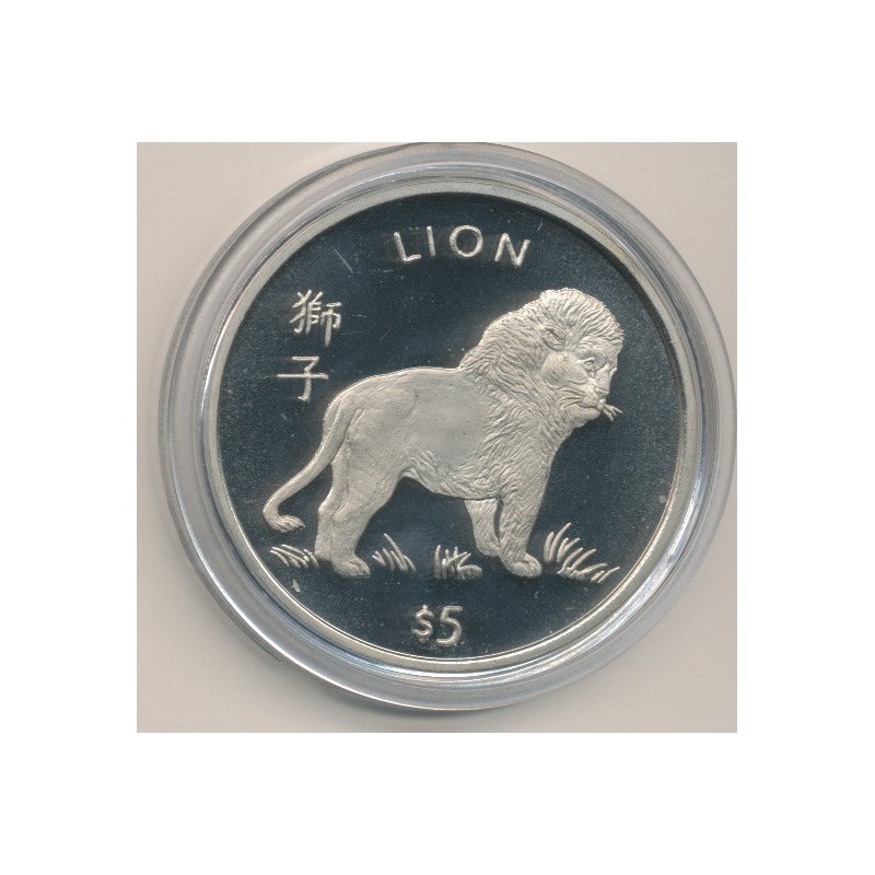 Libéria - 5 Dollars - 1997 - lion