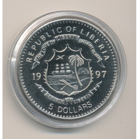 Libéria - 5 Dollars - 1997 - lion