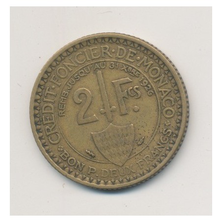 Monaco - 2 Francs - 1924 - Louis II