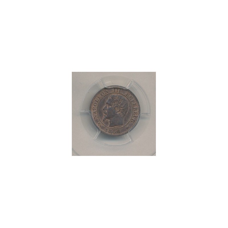 Napoleon III - Tête nue - 1 centime - 1856 MA Marseille - PCGS MS63BN
