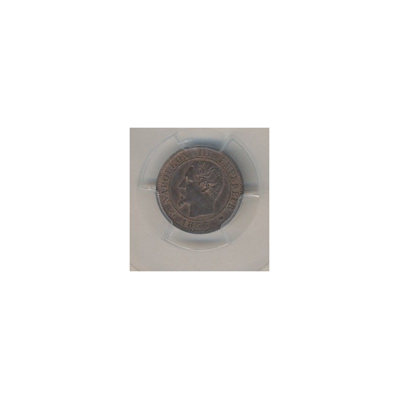 Napoleon III - Tête nue - 1 centime - 1856 MA Marseille - PCGS MS63BN