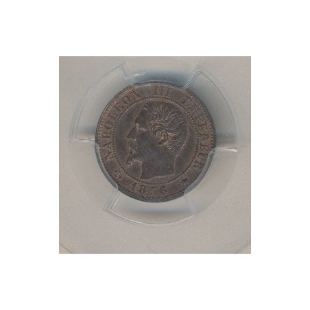 Napoleon III - Tête nue - 1 centime - 1856 MA Marseille - PCGS MS63BN