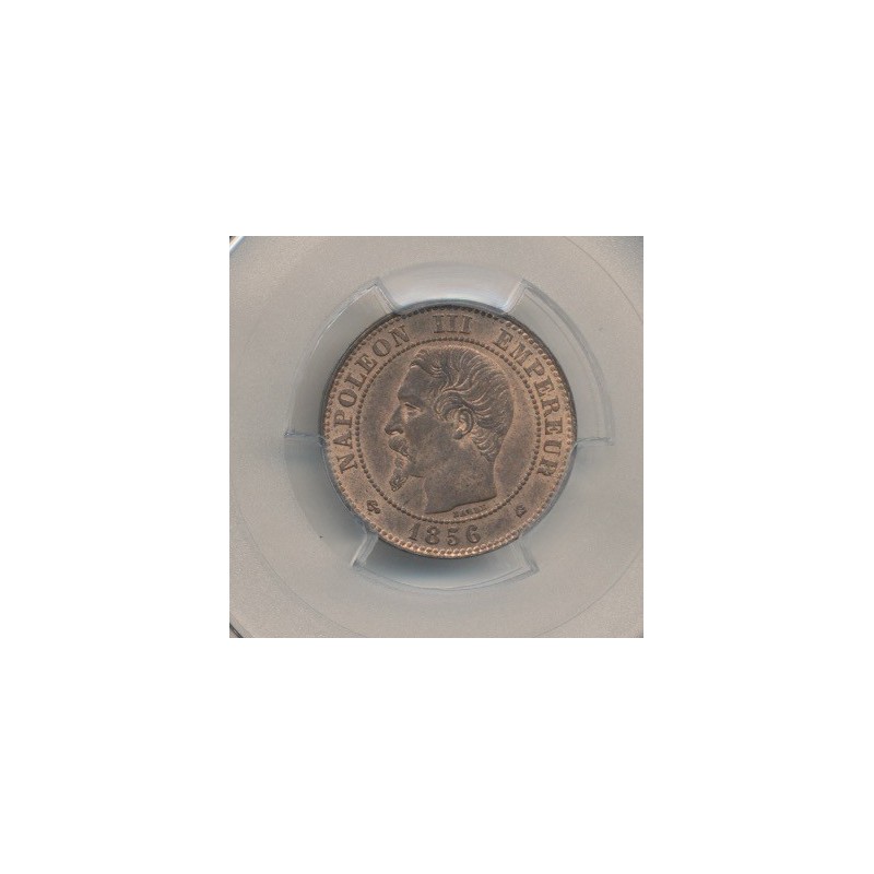 Napoléon III - Tête nue - 2 centimes - 1856 K Bordeaux - PCGS MS64RB