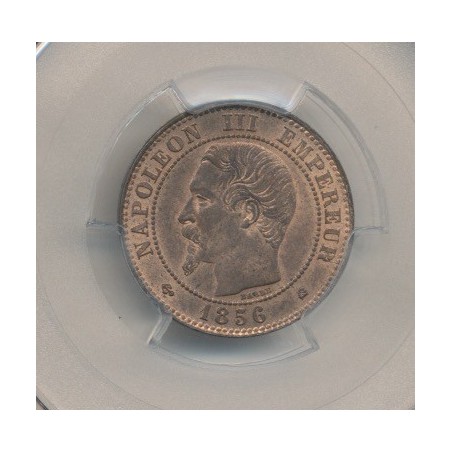 Napoléon III - Tête nue - 2 centimes - 1856 K Bordeaux - PCGS MS64RB