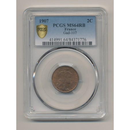 Dupuis - 2 centimes - 1907 - PCGS MS64RB