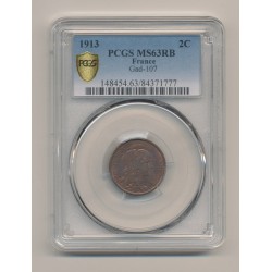 Dupuis - 2 centimes - 1913 - PCGS MS63RB
