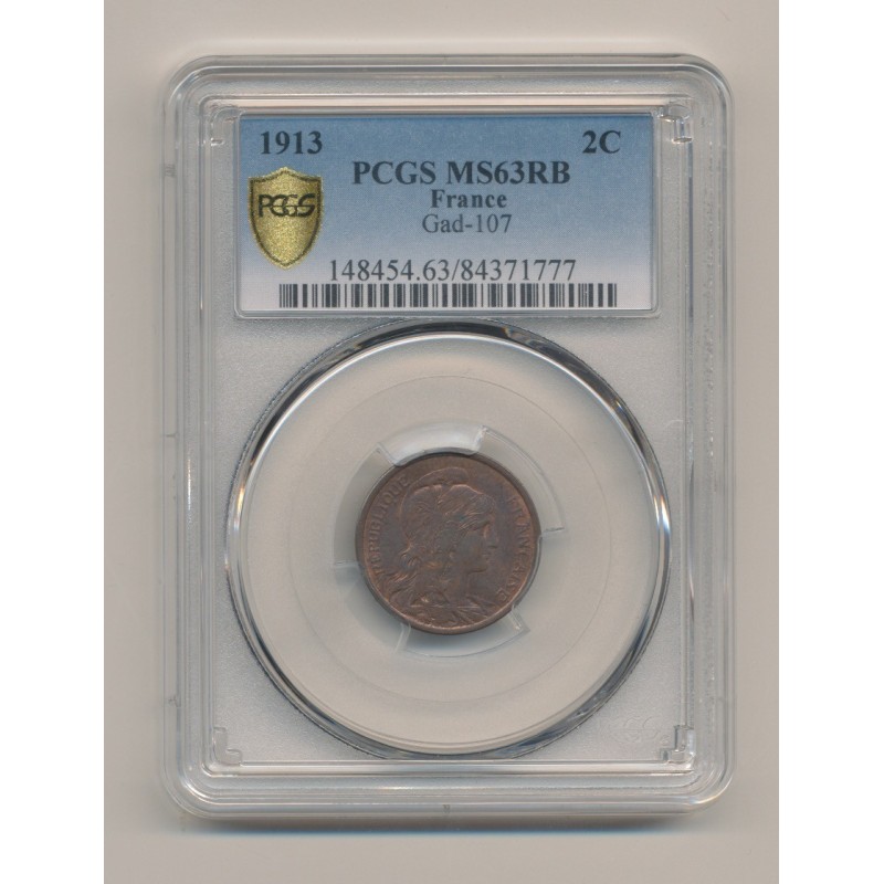 Dupuis - 2 centimes - 1913 - PCGS MS63RB