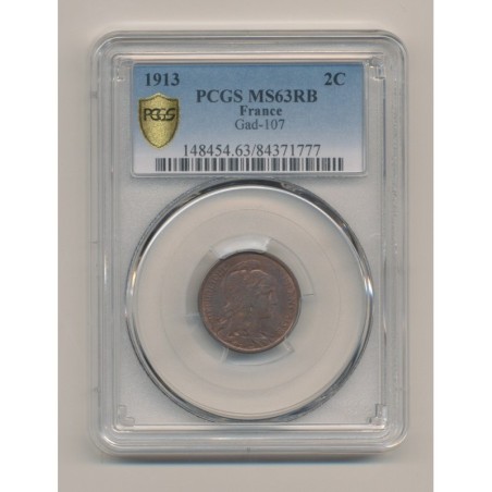 Dupuis - 2 centimes - 1913 - PCGS MS63RB
