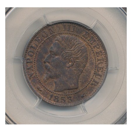 Napoléon III - Tête nue - 5 centimes - 1853 A Paris - PCGS MS63RB