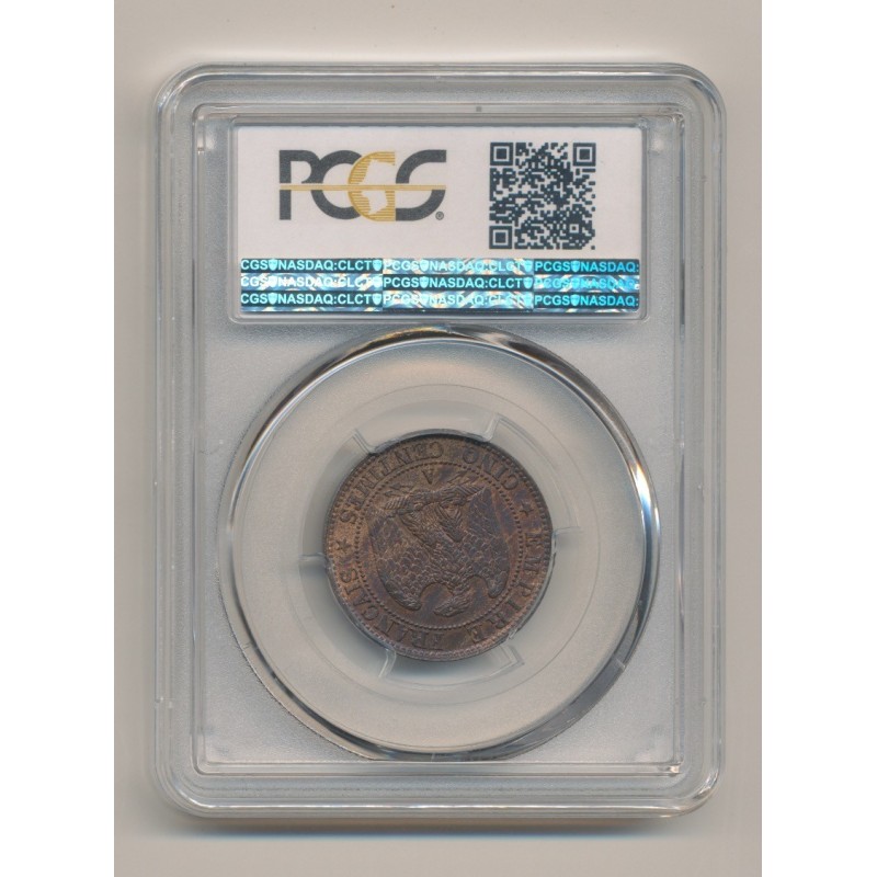 Napoléon III - Tête nue - 5 centimes - 1853 A Paris - PCGS MS63RB