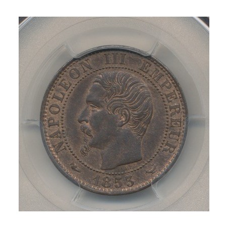 Napoléon III - Tête nue - 5 centimes - 1853 W Lille - PCGS MS64RB
