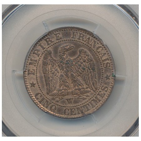 Napoléon III - Tête nue - 5 centimes - 1853 W Lille - PCGS MS64RB