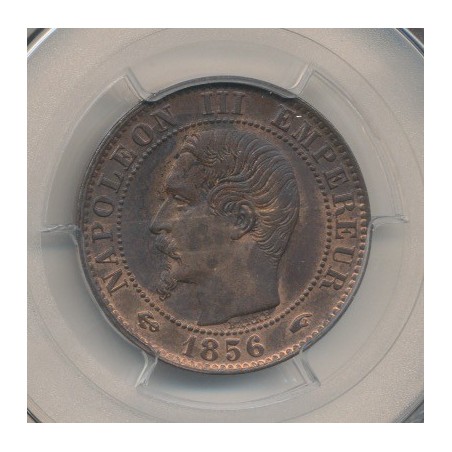 Napoléon III - Tête nue - 5 centimes - 1856 A Paris - PCGS MS62RB
