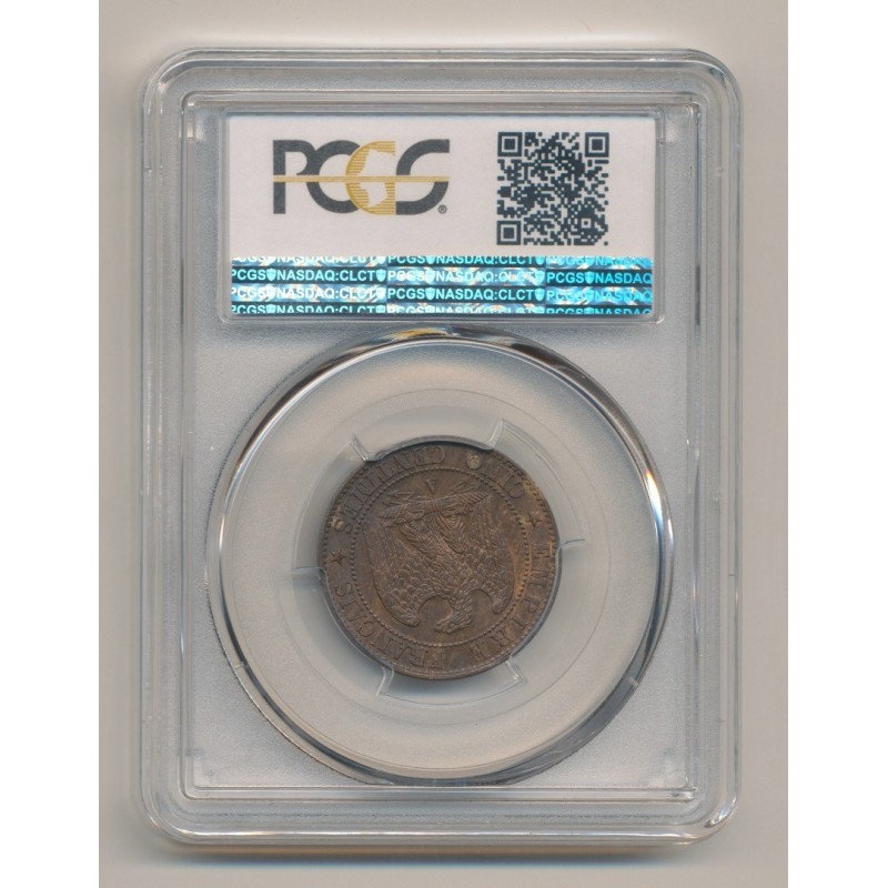 Napoléon III - Tête laurée - 5 centimes - 1864 A Paris - PCGS MS64RB