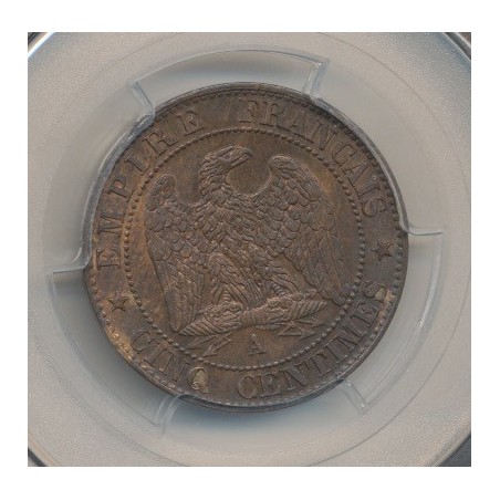 Napoléon III - Tête laurée - 5 centimes - 1864 A Paris - PCGS MS64RB