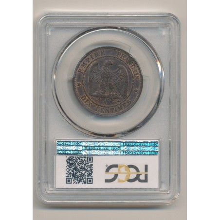 Napoléon III - Tête nue - 10 centimes - 1853 A Paris - PCGS MS64BN