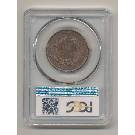 Cérès - 10 centimes - 1871 A Paris - PCGS MS63RB