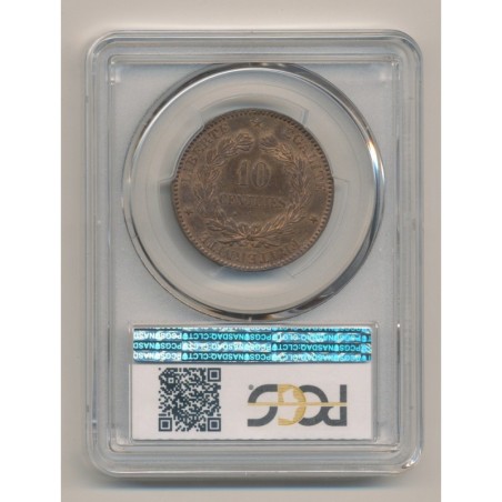 Cérès - 10 centimes - 1872 A Paris - PCGS MS63RB