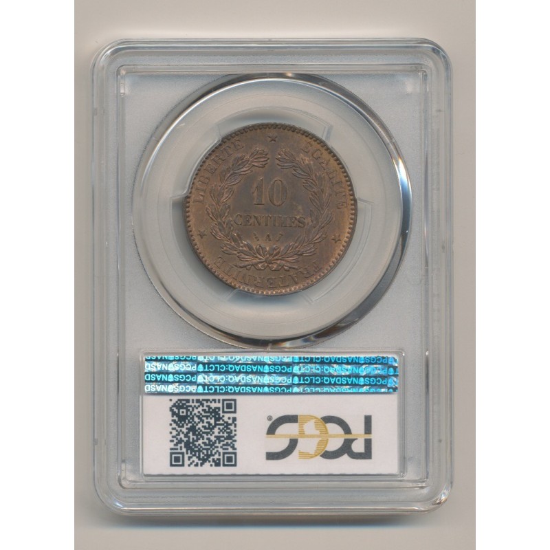 Cérès - 10 centimes - 1885 A Paris - PCGS MS64RB