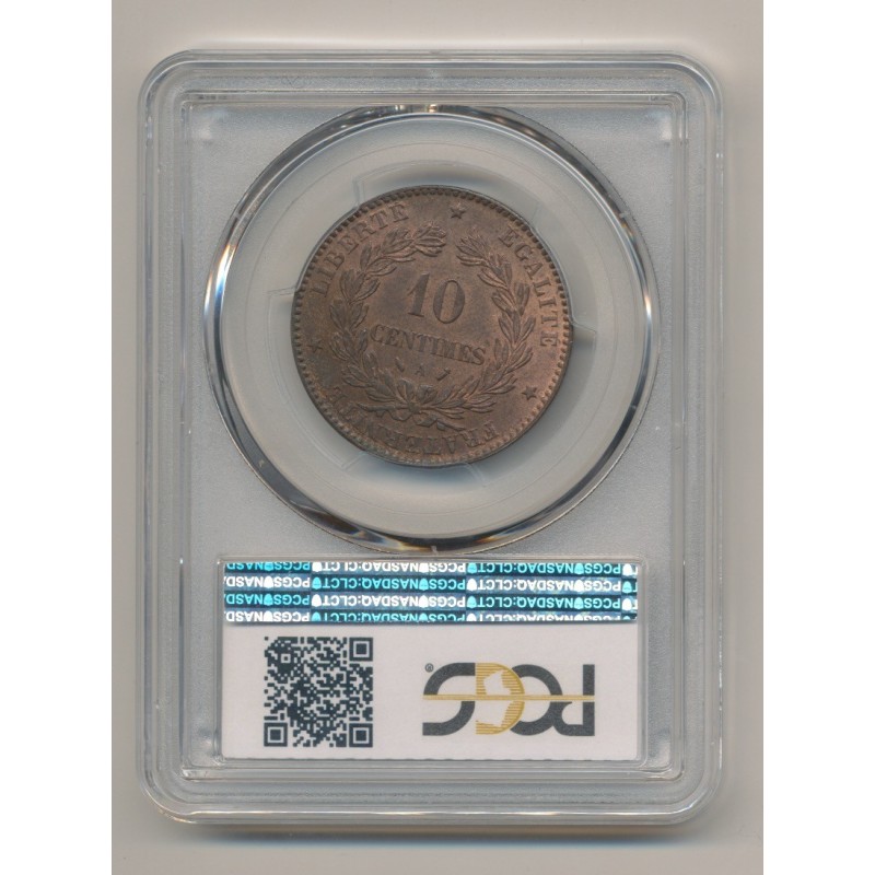Cérès - 10 centimes - 1887 A Paris - PCGS MS63RB