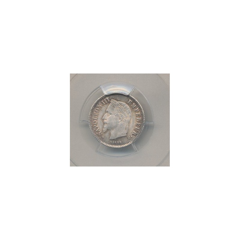 Napoléon III - Tête laurée - 20 centimes - 1868 BB Strasbourg - PCGS MS65