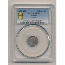 Napoléon empereur - 1/4 Franc - AN 12 A - Essai de Gengembre