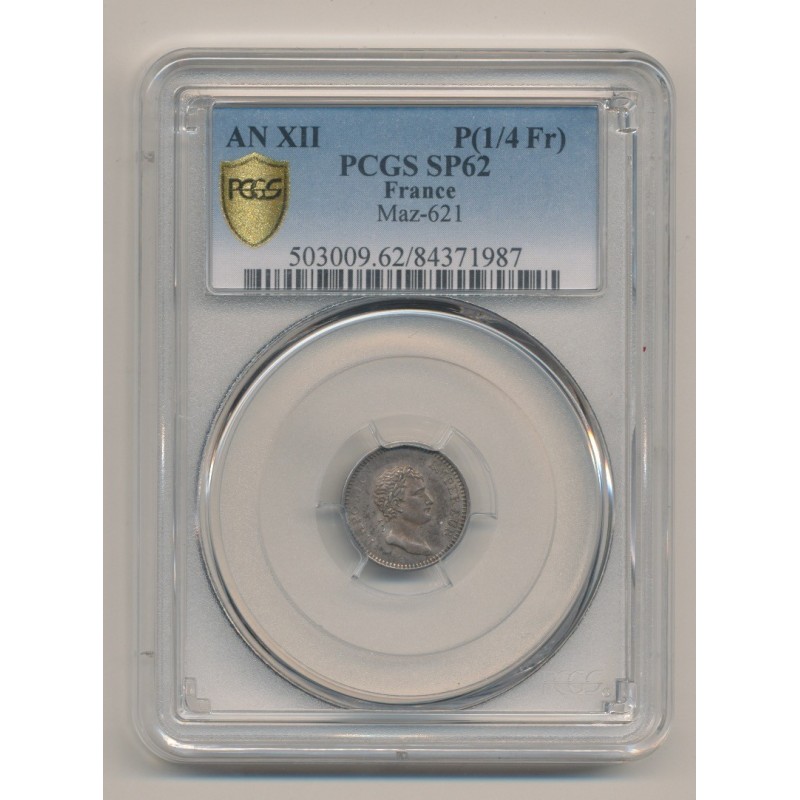 Napoléon empereur - 1/4 Franc - AN 12 A - Essai de Gengembre