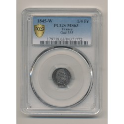 1/4 Franc Louis philippe I - 1845 W Lille
