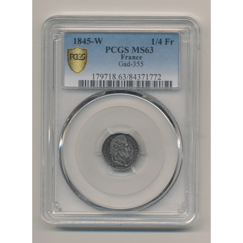 1/4 Franc Louis philippe I - 1845 W Lille