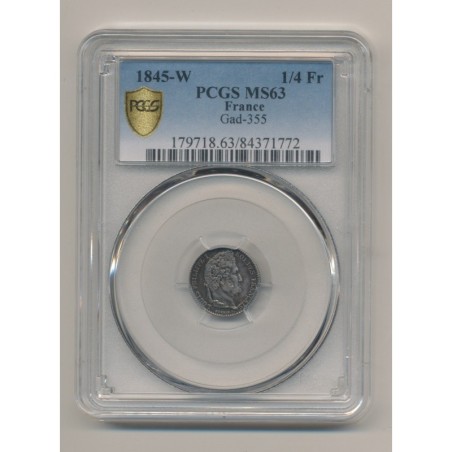 1/4 Franc Louis philippe I - 1845 W Lille
