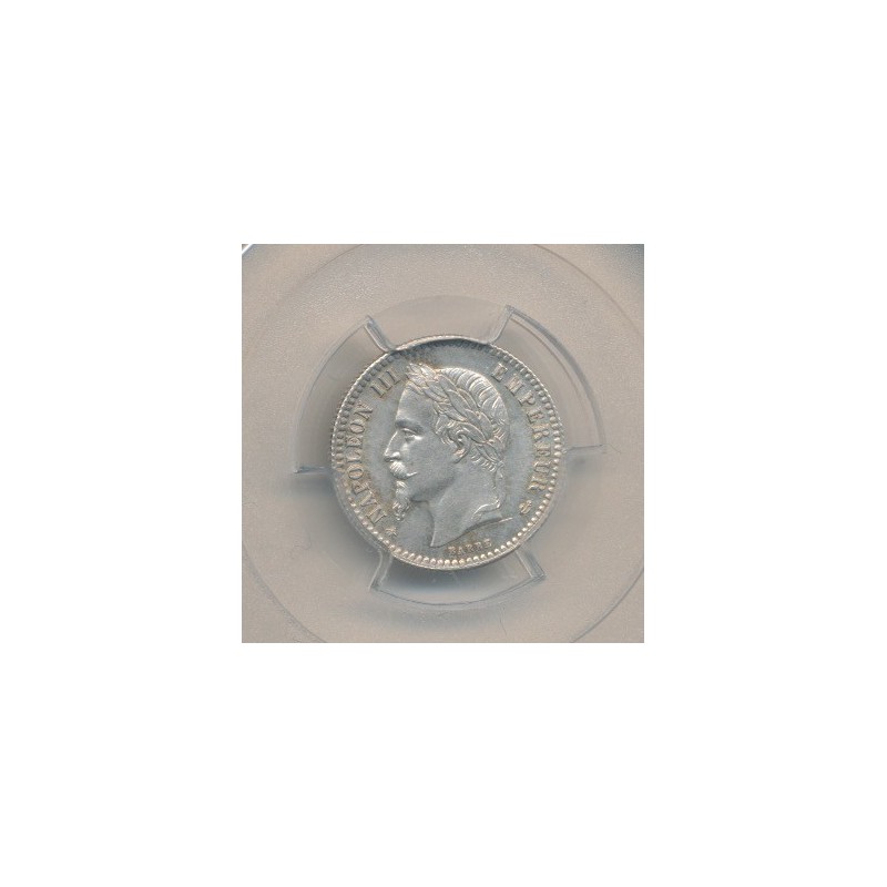 Napoléon III - Tête laurée - 50 centimes - 1864 A Paris - PCGS MS64