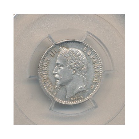 Napoléon III - Tête laurée - 50 centimes - 1864 A Paris - PCGS MS64