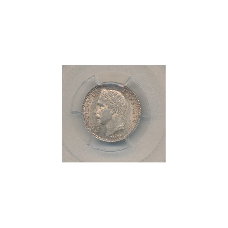 Napoléon III - Tête laurée - 50 centimes - 1865 K Bordeaux - PCGSMS64 