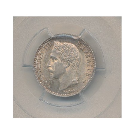 Napoléon III - Tête laurée - 50 centimes - 1865 K Bordeaux - PCGSMS64 