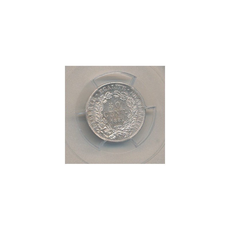 Cérès - 50 centimes - 1882 A Paris - PCGS MS64